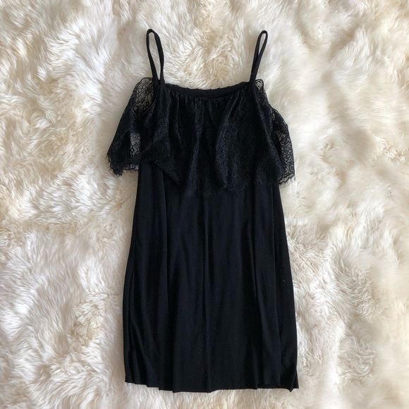 Bailey44 Dark Horse Lace Cold Shoulder Black Dress - Picture 5 of 5